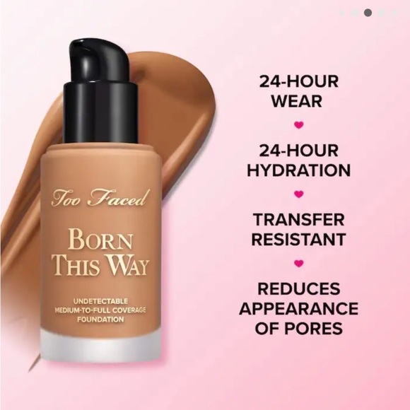 NIB Too Faced Born This Way Medium-To-Full Coverage Foundation in Mocha 30ml - Picture 3 of 7